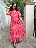 Chiffon: Pink Butta 'Roseline' Non feeding dress