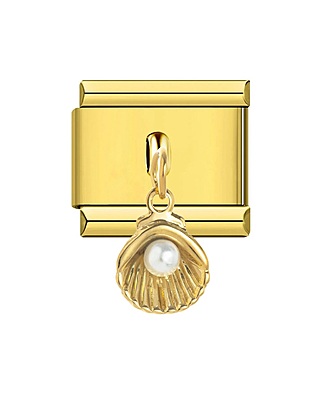 Golden Shell with Pearl