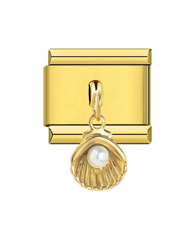 Golden Shell with Pearl