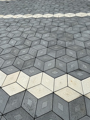 Prism paving blocks