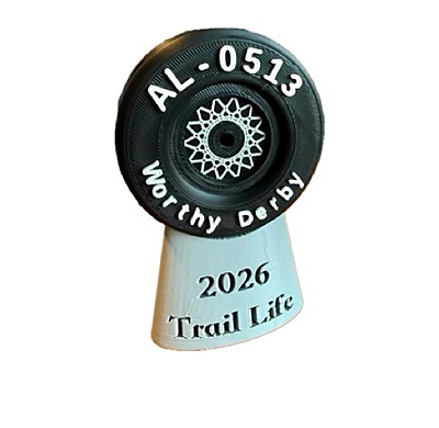 Custom Derby Car Wheel Trophy, Personalized Pinewood Derby Award, Trail Life, Unique Racing Keepsake Custom Derby Car Wheel Trophy, Personalized Pinewood Derby Award, Trail Life, Unique Racing Keepsake