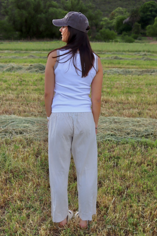 Low waisted linen pants