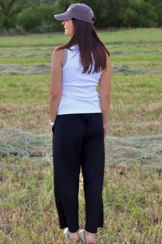 Low waisted linen pants
