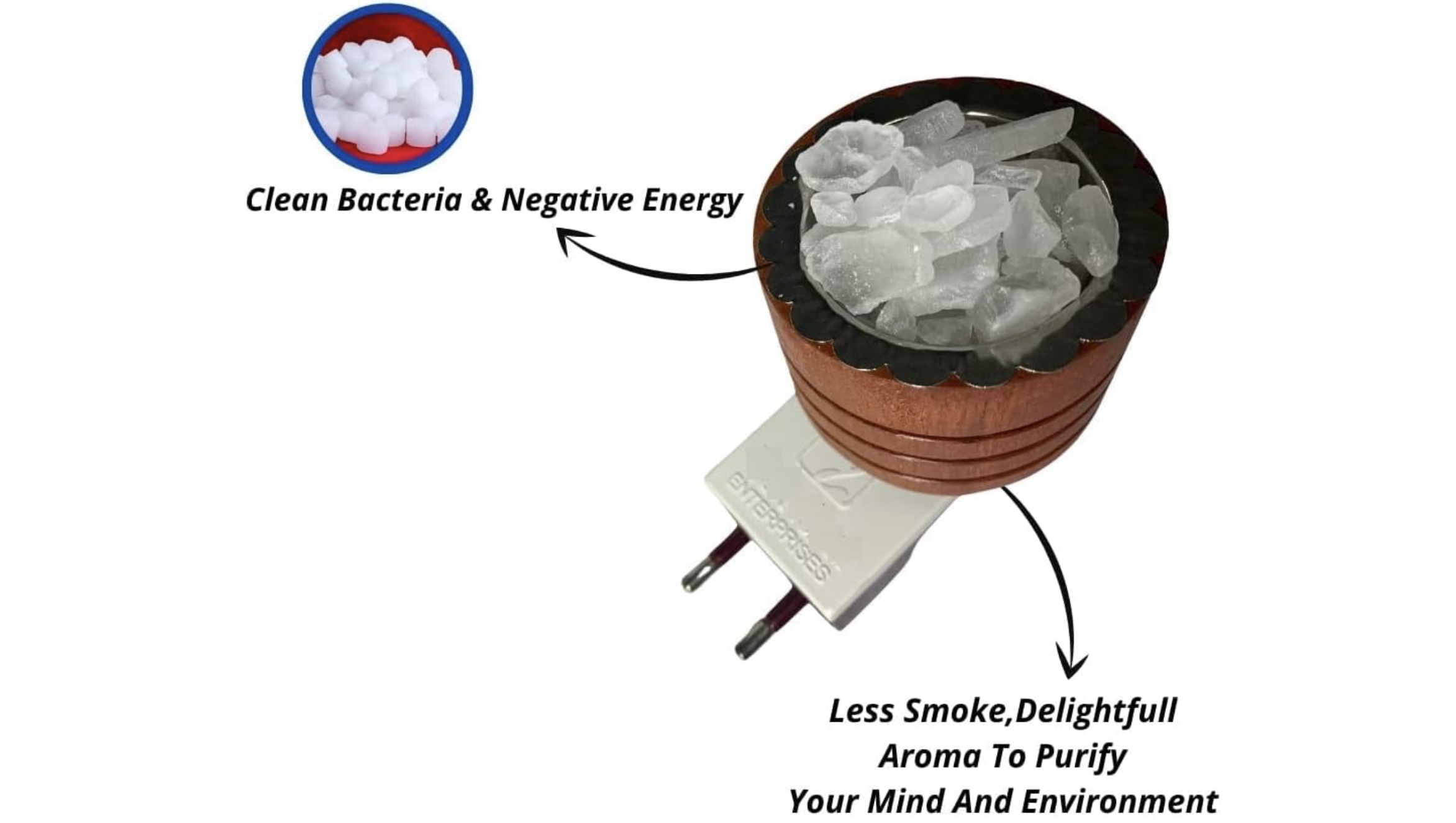 Electric Incense Burner Kapoor | Burner Essential Oil Diffuser & Aroma Diffuser - Made Of Wood