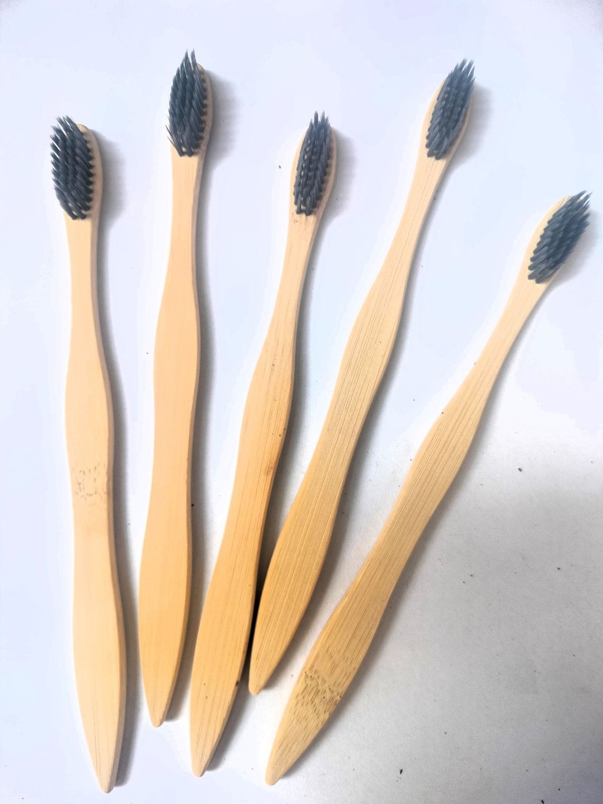Compostable Bamboo Toothbrush with Ultra-Soft Charcoal activated Bristles, 100% Natural & Eco-Friendly (Pack of 3)