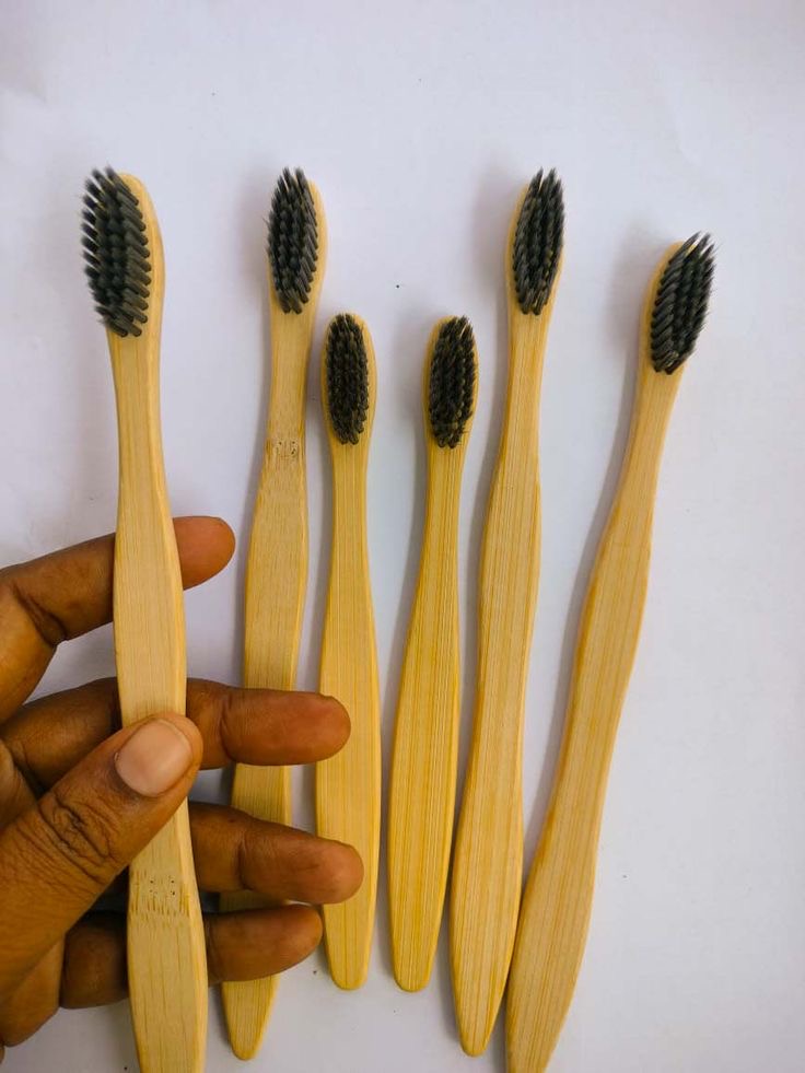 Compostable Bamboo Toothbrush with Ultra-Soft Charcoal activated Bristles, 100% Natural & Eco-Friendly (Pack of 3)