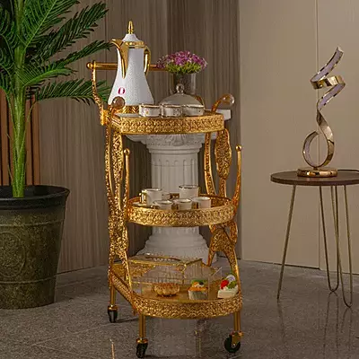 Gold and white Trolly