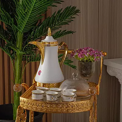 Gold and white Trolly