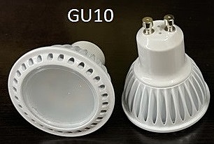 LED BULBS,GU10, 100-240V AC/DC, X-DRIVER DIMMABLE, 50X57MM,ALUMINUM WHITE BODY, FROSTED GLASS-3W/360L/3000K