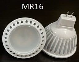 LED BULBS, MR16, 12V AC/DC, DIMMABLE, 50X57MM,ALUMINUM WHITE BODY, FROSTED GLASS- 5/600/3000