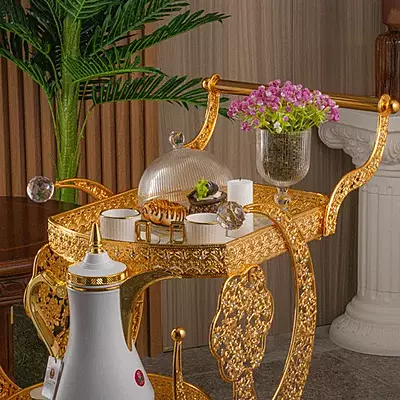 Gold and white Trolly