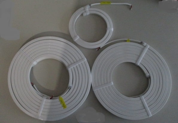 Neon-Flex 1010, 24VDC, 12 Watts/meter,  Dimmable, Cuts 8.3mm, 5mt/Top Bend/Flat-3000k, TP83, UL