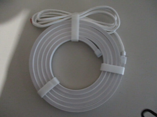 Neon-Flex 0815, 24VDC, 12 Watts/meter, , Dimmable, Cuts 50mm, 2.5mt/Top Bend/Flat-30k, (2m wire)