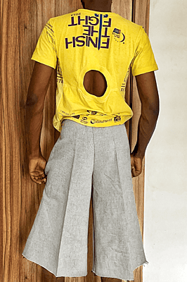 A Line 3/4 jeans Back Panel Jeans