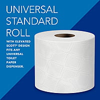 Scott Essential Standard Roll Bathroom Tissue for Business, Septic Safe, 2-Ply, White, 550 Sheets/Roll, 80/Case