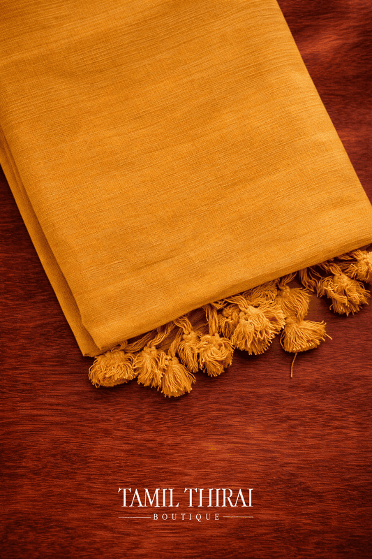 Khadi Linen Saree - Code: TT: