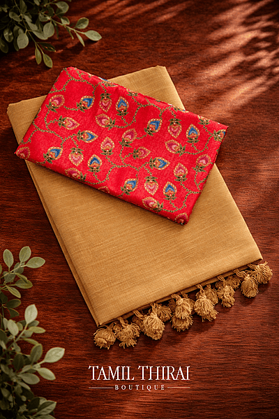 Khadi Linen Saree - Code: TT:00