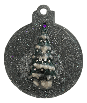 High Sparkle Round Resin Tree Ornament