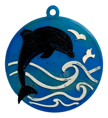 Ocean Series Resin Tree Ornament - Dolphin
