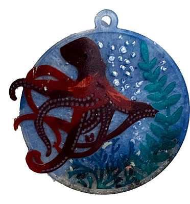 Ocean Series Resin Tree Ornament - Octopus