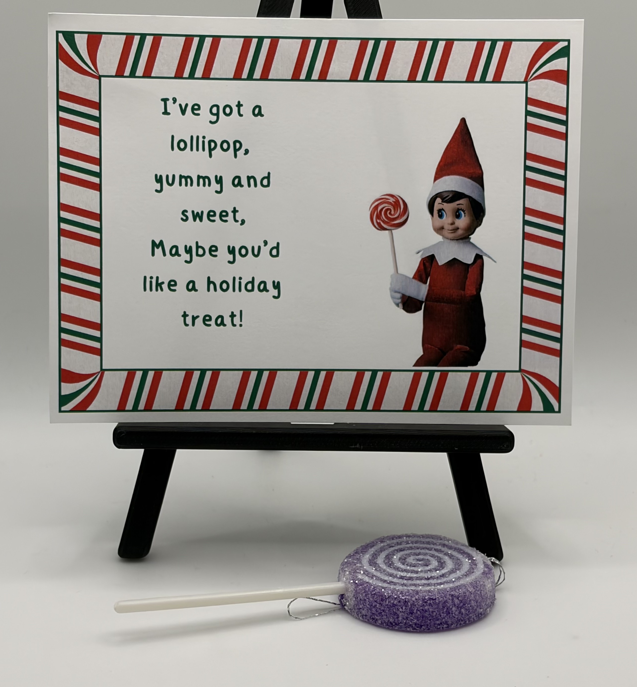 Hanging Elf Lollipop