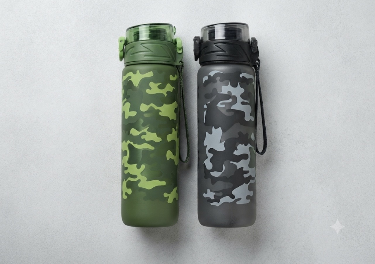 Generic Camo Shaker Bottle | إكسسوارات رياضية مطارة عسكرية مموهة-One Size قياس موحد