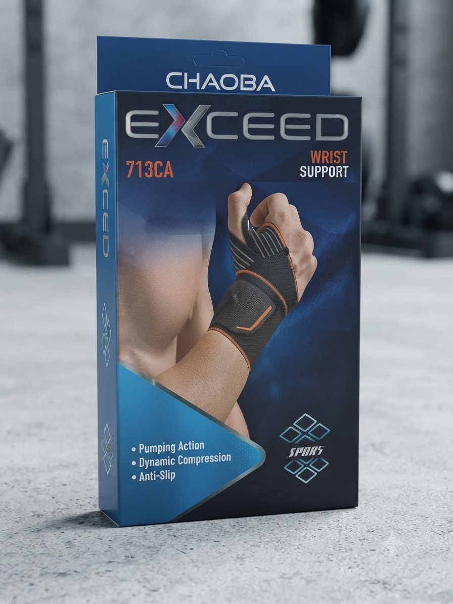 Generic EXCEED Wrist Wrap | إكسسوارات رياضية معصم يد احترافي EX-One Size قياس موحد
