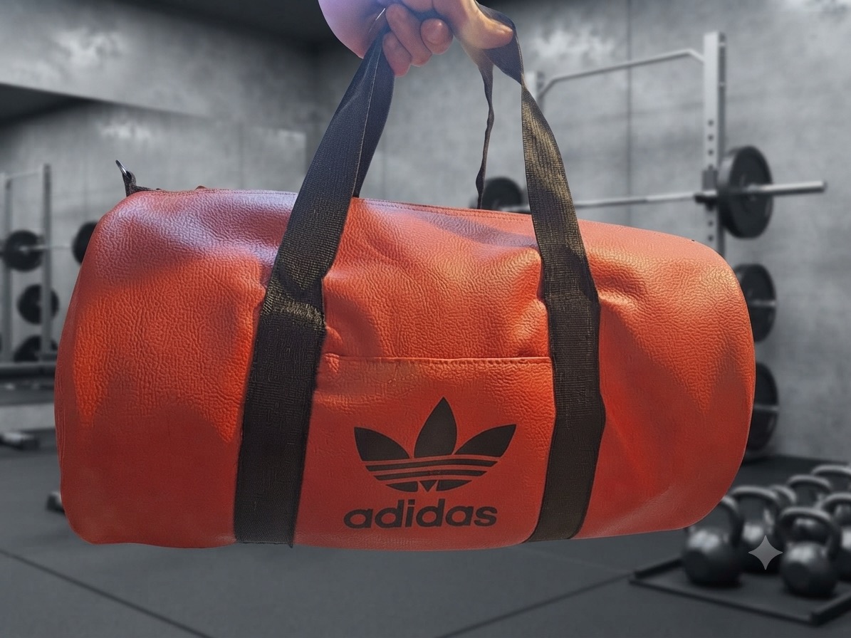 Generic Leather Cylinder Gym Bag Small | إكسسوارات رياضية حقيبة اسطوانية جلد صغيرة-One Size قياس موحد