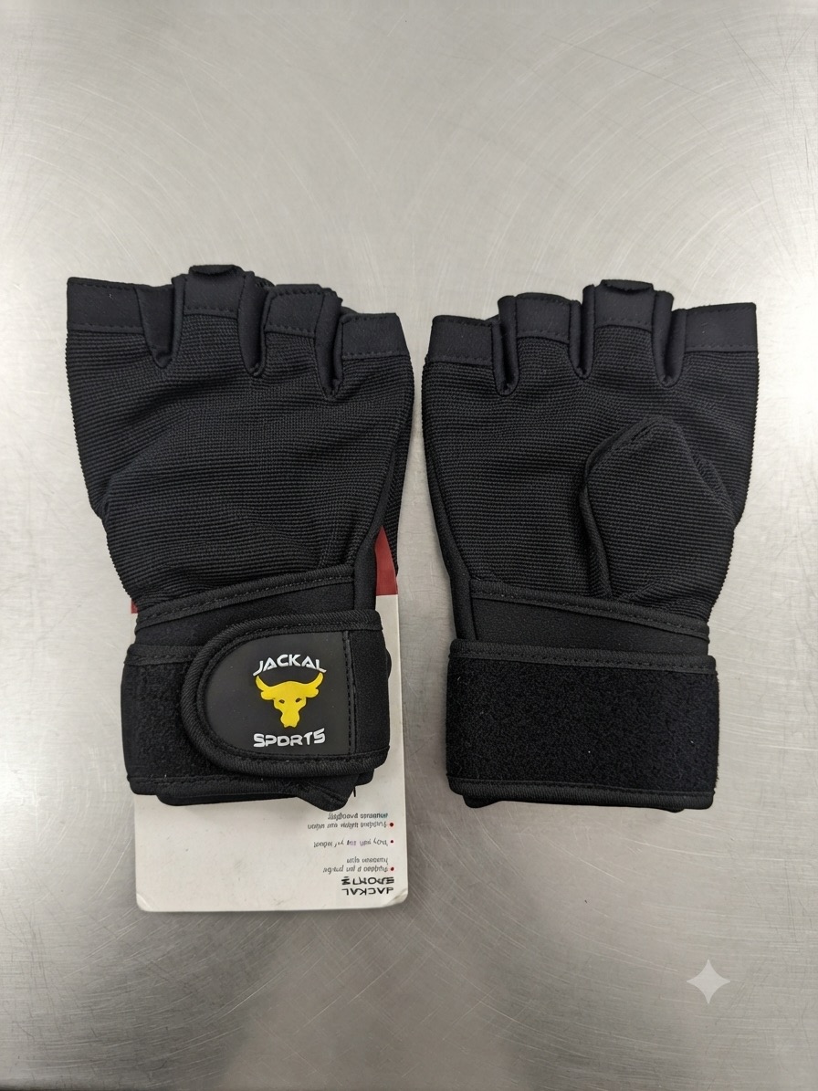 Jackal Sports Lifting Gloves | إكسسوارات رياضية كفوف جاكال مع رباط