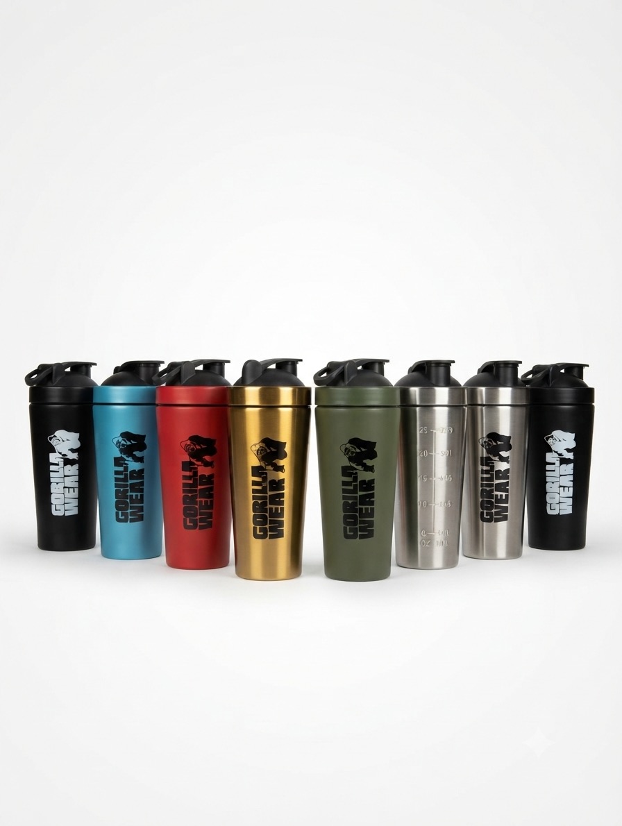 Generic Steel Shaker Bottle | إكسسوارات رياضية مطارة شيكر ستيل-One Size قياس موحد