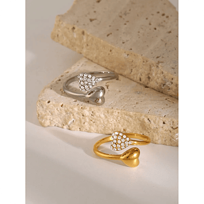 Heart Zircon Ring