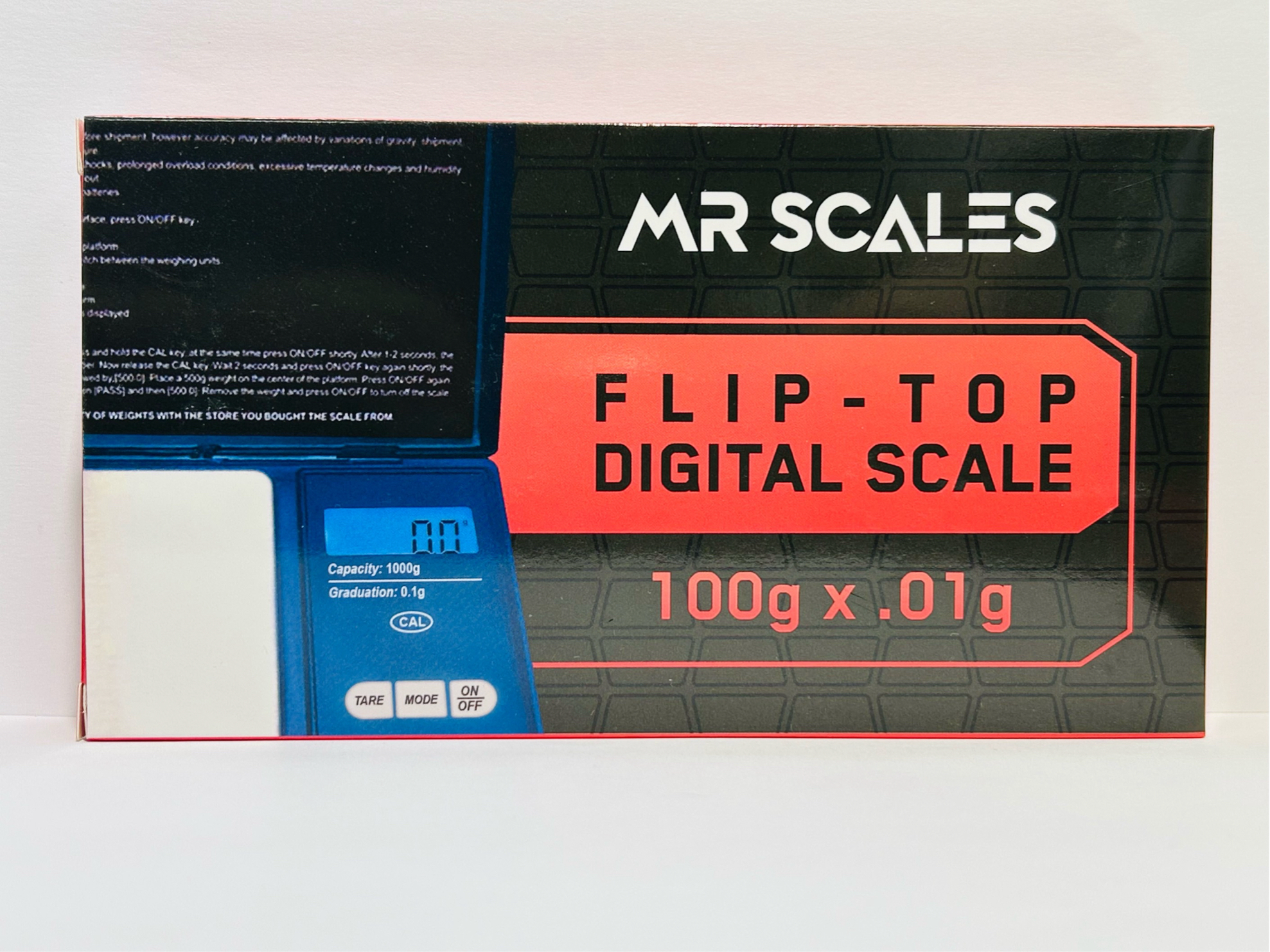 MR Scales Flip Top Digital Scale 100g x .01g
