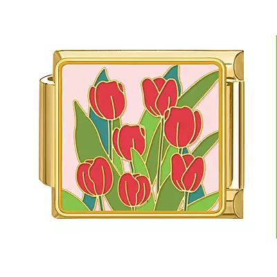 Golden Red Tulips