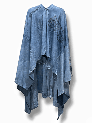 Graphic Panel Agbada Poncho
