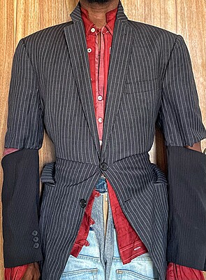 Back Tie Upcycled Coat