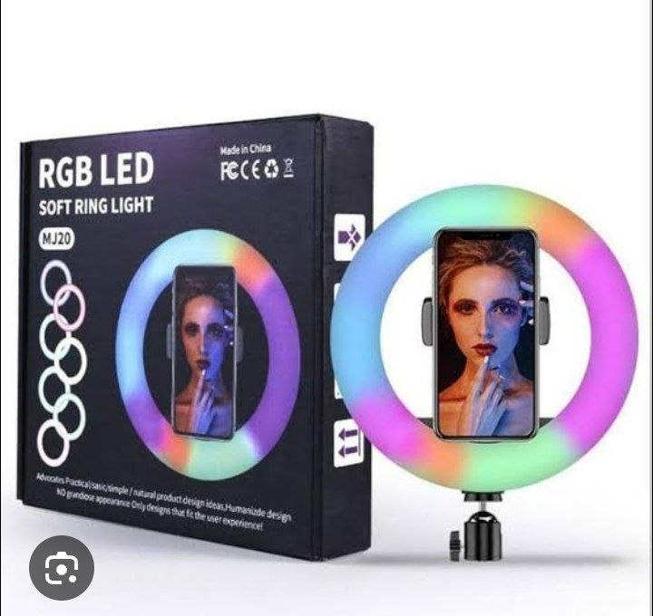 8" RGB LED SOFT RING LIGHT WITH A TRIPOD STAND