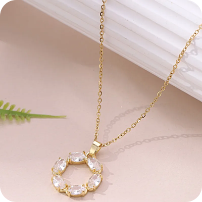 Diamonds Ring Necklace