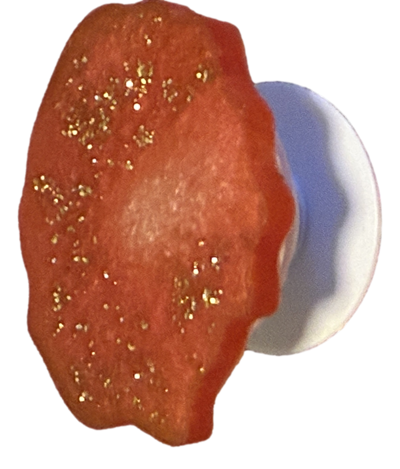 Gold Flecked Red Geode Phone Grip