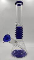 Bong mediano color Azul doble filtro