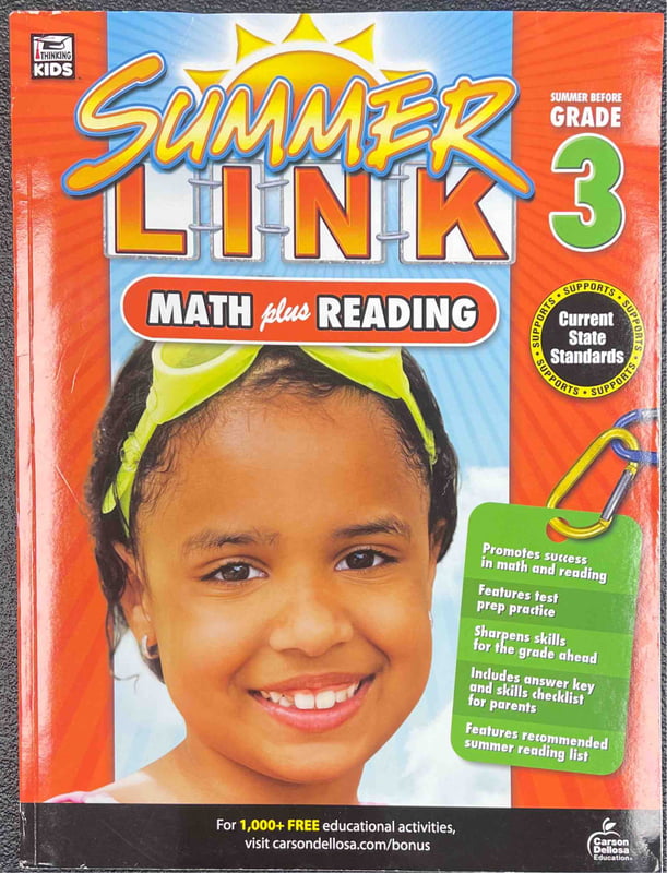 Math Plus Reading Workbook: Summer Before Grade 3 (Summer Link)