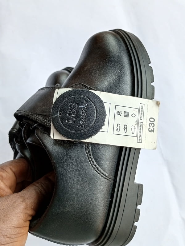 100% LEATHER UPPER HIGH QUALITY MARKS & SPENCERS BOYS SHOES - UK STOCK SHOES