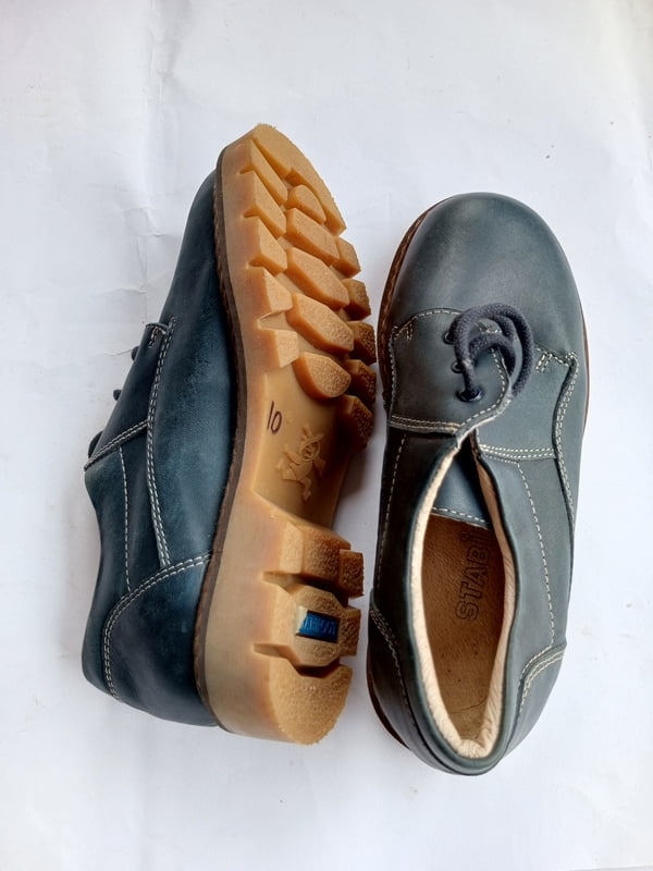 STABIFOOT 100% LEATHER BOYS SHOES - UK STOCK SHOES - (BLUE-BLACK COLOUR)