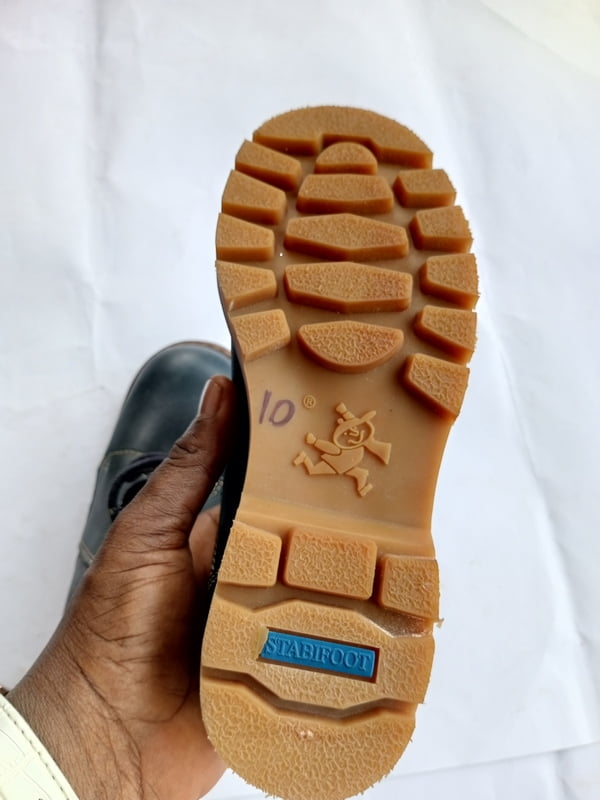 STABIFOOT 100% LEATHER BOYS SHOES - UK STOCK SHOES - (BLUE-BLACK COLOUR)