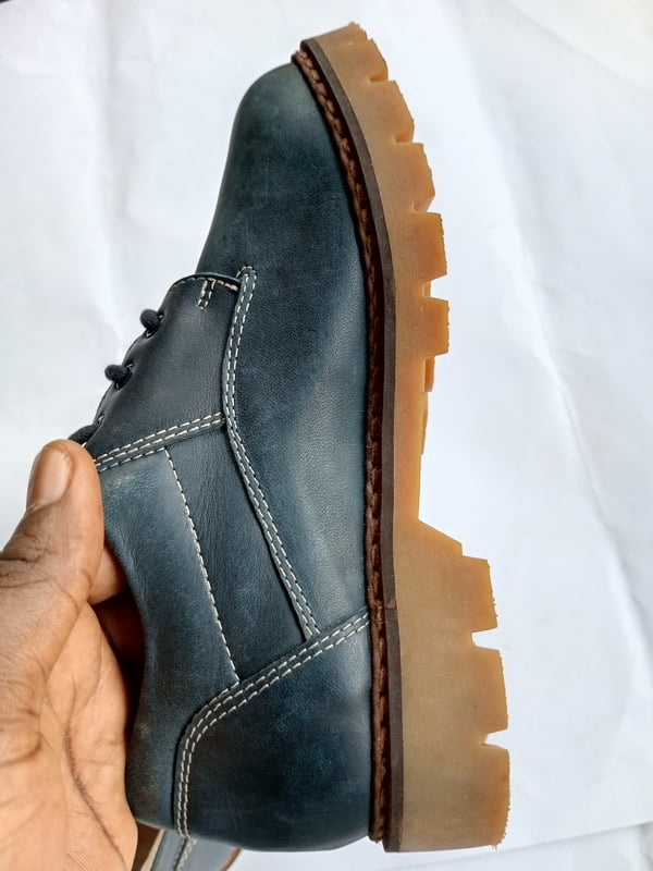 STABIFOOT 100% LEATHER BOYS SHOES - UK STOCK SHOES - (BLUE-BLACK COLOUR)