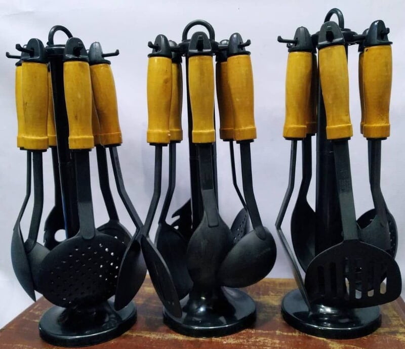 6PCS COOKING SPOON COOKWARE WITH STAND