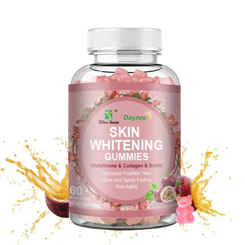 SKIN WHITENING ANTI AGING  GUMMIES CONTAIN GLUTATHIONE. COLLAGEN & BIOTIN - 60 GUMMIES