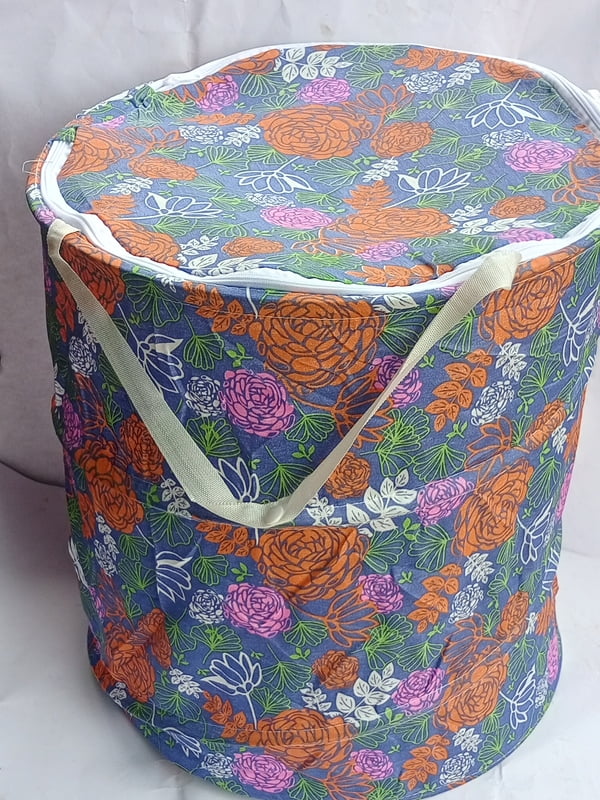 FLORAL COLLAPSIBLE LAUNDRY BAG CLOTHES STORAGE BAG