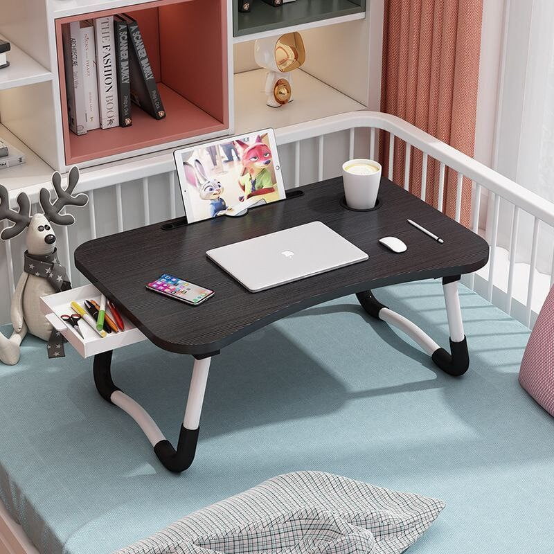 FOLDABLE LAPTOP TABLE WITH DRAWER
