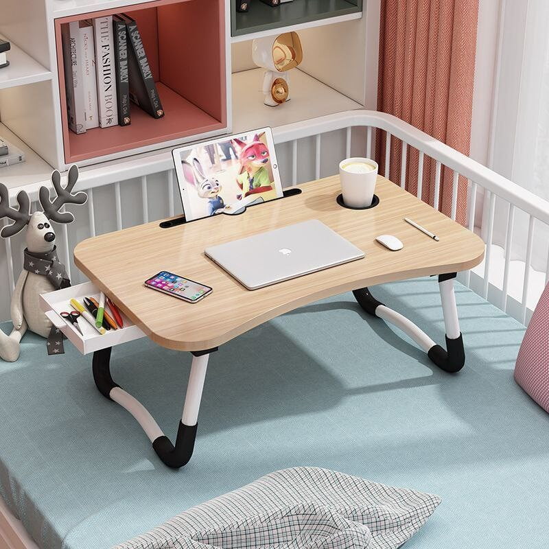 FOLDABLE LAPTOP TABLE WITH DRAWER