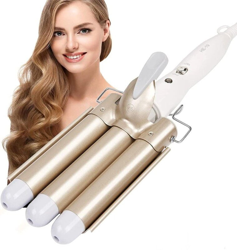 PREMIUM CERAMIC ELECTRIC  3 BARRELS HAIR CURLER